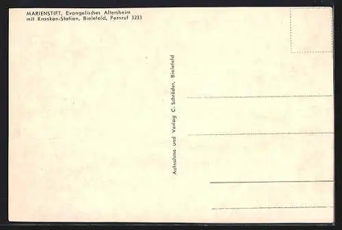 AK Bielefeld, Marienstift, Evangelisches Altersheim mit Kranken-Station