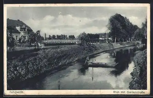 AK Fehrbellin, Rhin mit Gartenstrasse