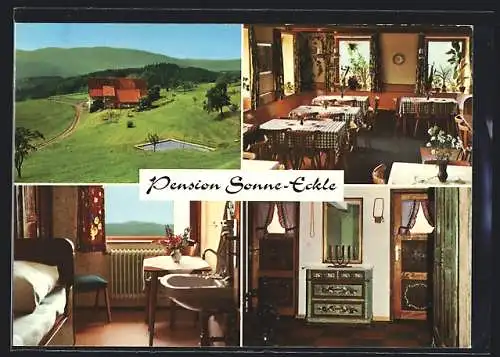 AK Bleibach /Elztal, Hotel-Pension Sonne-Eckle von Wilhelm Burger