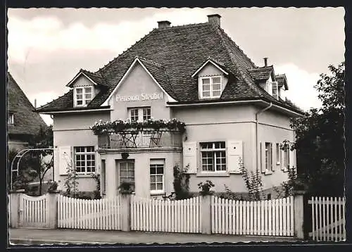 AK Bad Krozingen, Hotel-Pension Strobel, Mittelstrasse 7