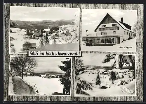 AK Saig im Hochschwarzwald, Gasthof Fremdenheim Fritz Wangler