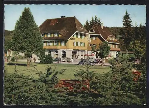 AK Titisee /Schwarzwald, Hotel Waldeck mit VW Käfer