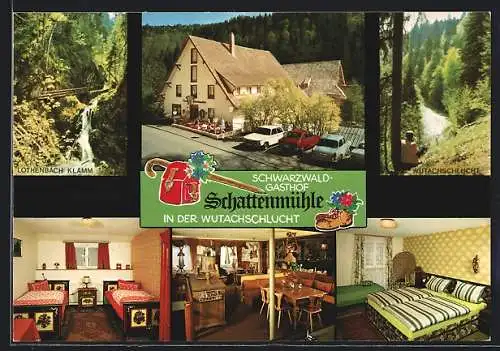 AK Löffingen-Göschweiler /Schwarzwald, Gasthof Schattenmühle in der Wutachschlucht