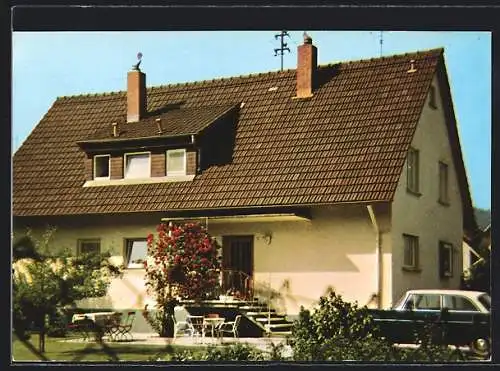 AK Rheinheim, Hotel-Pension Garni von Ilse Fass, Hufeisenstrasse 10