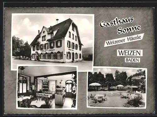 AK Weizen /Baden, Gasthaus und Metzgerei Sonne