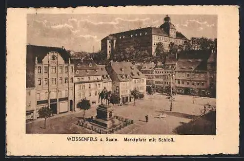 AK Weissenfels /Saale, Marktplatz mit Schloss