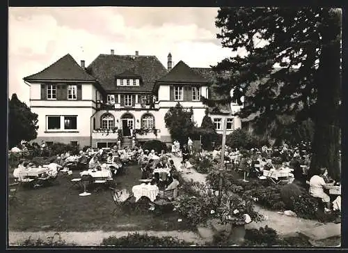 AK Mainz-Ginsheim, Garten-Café Nonnenau