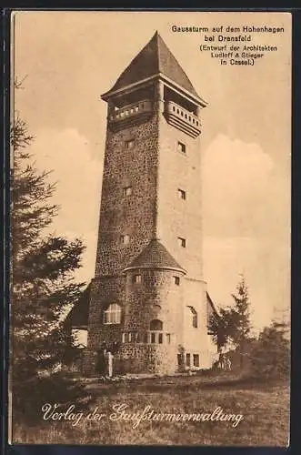 AK Dransfeld, Gauusturm auf dem Hohenhagen