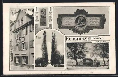 AK Konstanz, Husens Herberge, Hus-Allee, Hus-Stein