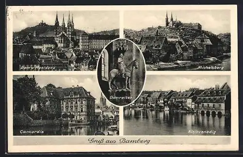 AK Bamberg, Dom- u. Residenz, Domreiter, Concordia