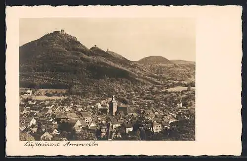 AK Annweiler /Pfalz, Ortsansicht mit Trifels, Anebos u. Münz, Burg Dreifaltigkeit