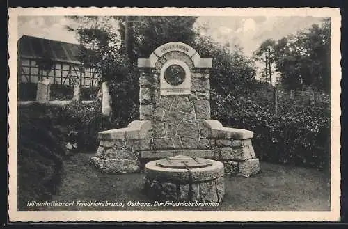 AK Friedrichsbrunn /Ostharz, Der Friedrichsbrunnen