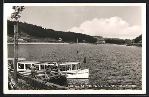 AK Seebrugg am Schluchsee, Schiff an der Anlegestelle