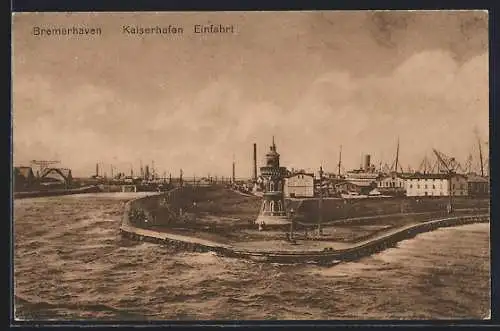AK Bremerhaven, Ansicht vom Kaiserhafen
