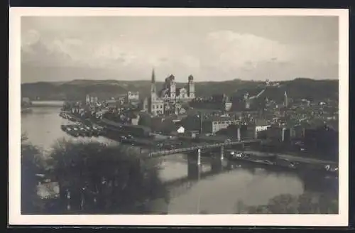 AK Passau, Blick von der Ries