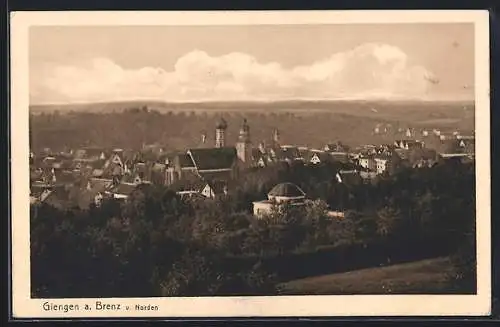 AK Giengen a. Brenz, Ortsansicht von Norden