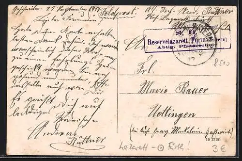 AK Fürth i. B., Partie im Stadtpark