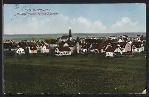 AK Bad Dürrheim, Ortsansicht von einem Feld aus