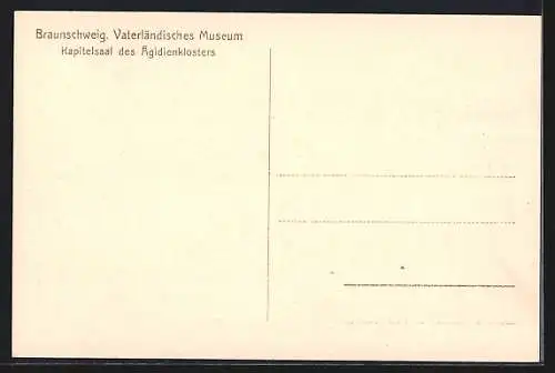 AK Braunschweig, Vaterländisches Museum, Kapitelsaal des Ägidienklosters