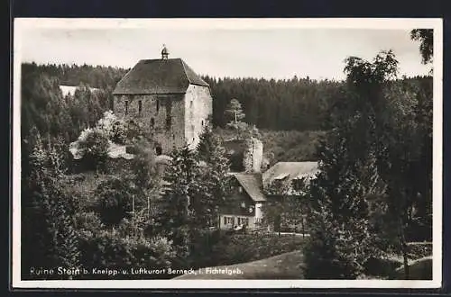 AK Berneck /Fichtelgeb., Ruine Stein aus der Vogelschau