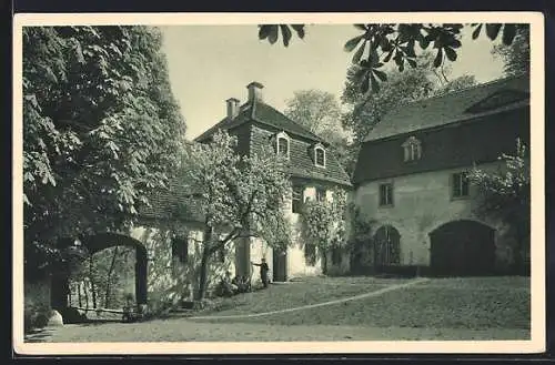 AK Weesenstein, äusserer Schlosshof zu Weesenstein