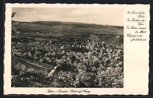 AK Stetten i. Remstal, Blick auf Iburg