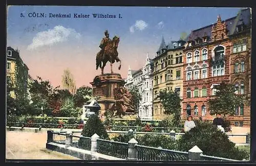 AK Köln-Neustadt, Denkmal Kaiser Wilhelms I. am Kaiser-Wilhelm-Ring