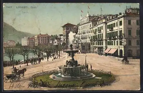 AK Lugano, Quai, Hotel Walter Garni, Lloyd Hotel