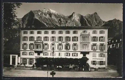 AK Bad Ragaz, Hotel Tamina mit Gipfelpanorama