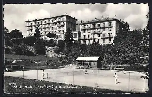 AK St. Cergue, Hotel de L`Observatoire, Tennis