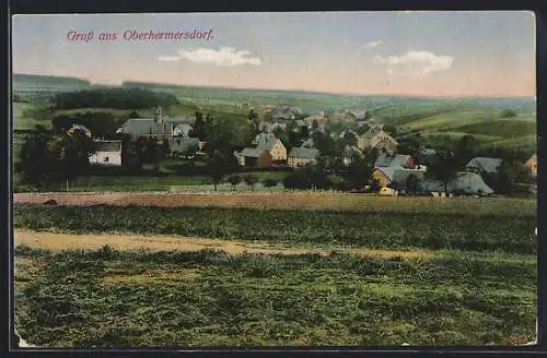 AK Oberhermsdorf, Ortsansicht