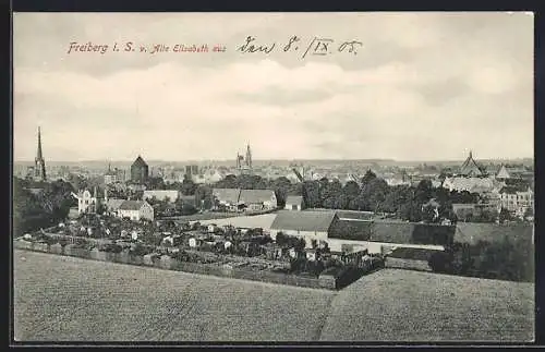 AK Freiberg i. S., Ortsansicht von Alte Elisabeth aus