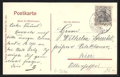 AK Freiberg i. S., Ortsansicht von Alte Elisabeth aus