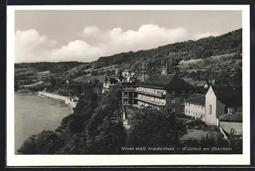 AK Waldshut /Rh., Neues städt. Krankenhaus aus der Vogelschau