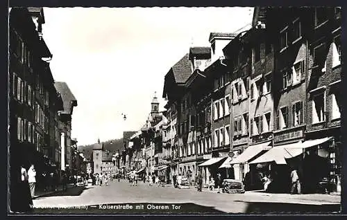 AK Waldshut /Rh., Kaiserstrasse mit Oberem Tor