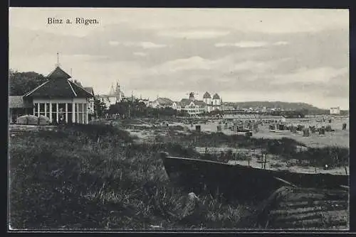 AK Binz /Rügen, Teilansicht mit Dünen