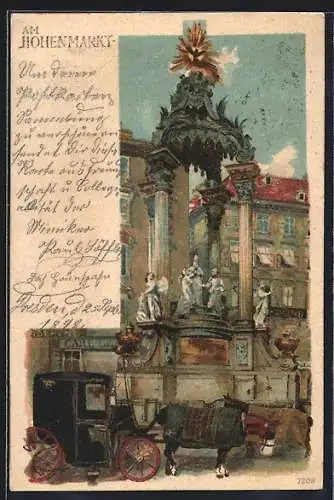 Lithographie Wien, Denkmal am Hohenmarkt