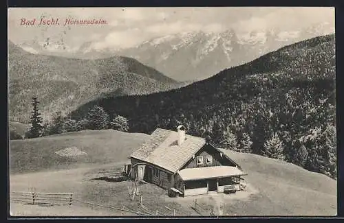 AK Bad Ischl, Hoisenradalm Kolowrathöhe mit Bergblick aus der Vogelschau