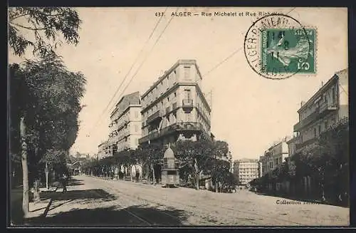 AK Alger, Rue Michelet et Rue Richlieu