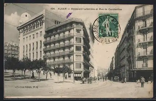 AK Alger, Boulevard Laferrière et Rue de Constantine