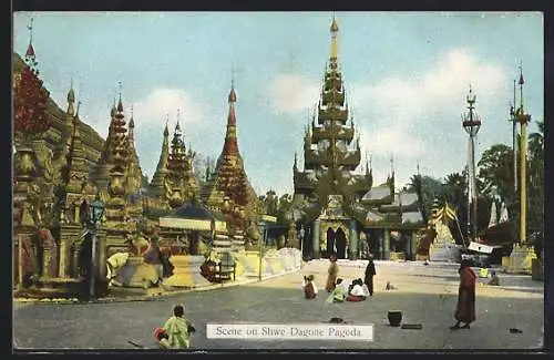 AK Ragun, Scene on Shwe Dagone Pagoda