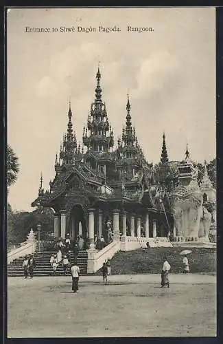 AK Rangoon, Entrance to Shwè Dagon Pagoda