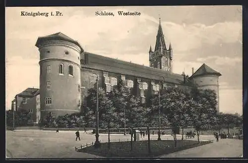 AK Königsberg i. Pr., Westseite vom Schloss