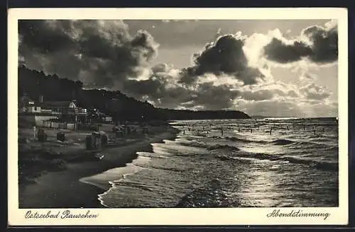 AK Rauschen, Abendstimmung an der Strandpartie