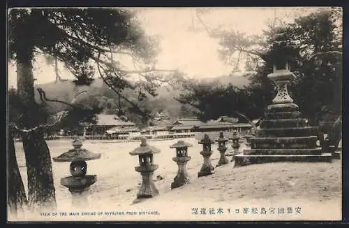AK Miyajima, View of the Main Shrine from distance