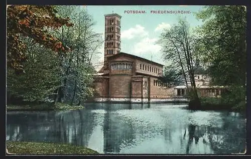 AK Potsdam, Blick auf die Friedenskirche