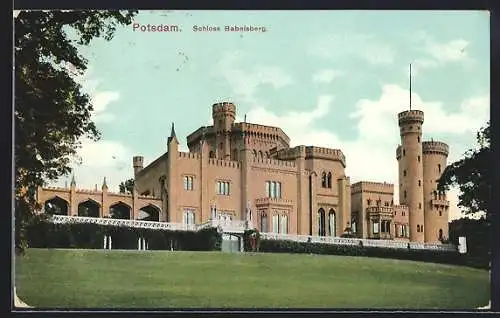 AK Potsdam, Partie am Schloss Babelsberg