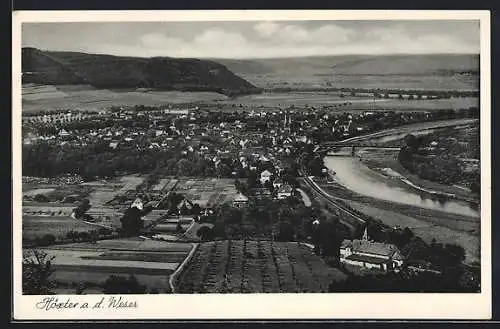 AK Höxter /Weser, Gesamtansicht aus der Vogelschau