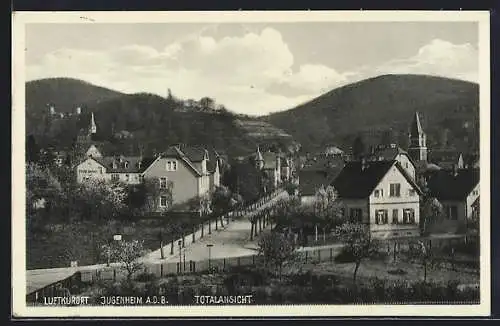 AK Jugenheim a. d. B., Teilansicht aus der Vogelschau gesehen