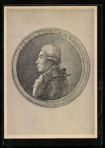 AK Musiker Johann Wilhelm Hässler, Portrait